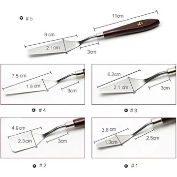 5-Piece Stainless Steel Painting Knife Set for All Artists