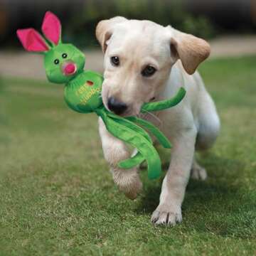 KONG Wubba Friends Ballistic Dog Toy - Durable Interactive Squeaky Toy for Dogs, Assorted Colors/Animals, Ideal for Fetch & Tug-of-War (Extra Large)