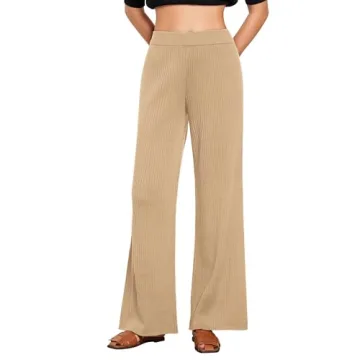 Stylish GRAPENT Wide Leg Trousers - Soft & Comfortable in Beige