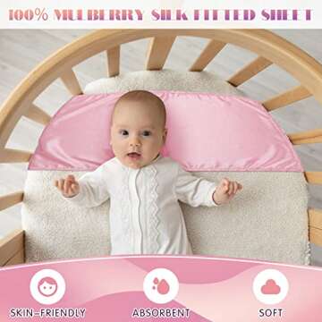 Hosuly Satin Bassinet Sheets - Soft, Stylish, Comfortable