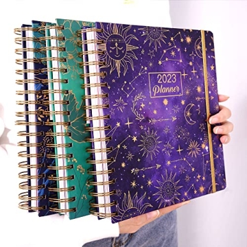 Stylish 2023 Hardcover Planner with Colorful Stickers