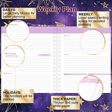 Stylish 2023 Hardcover Planner with Colorful Stickers