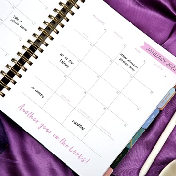 Stylish 2023 Hardcover Planner with Colorful Stickers