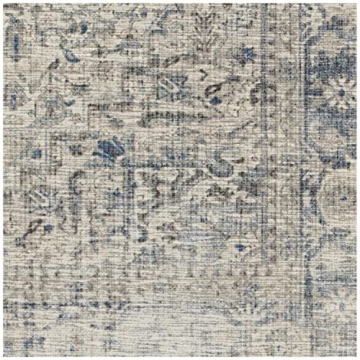 RUGGABLE Kamran Washable Vintage Area Rug - Blue Quartz