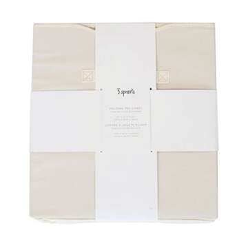 3 Sprouts Recycled Fabric Toy Chest Storage Box - Extra Large Toy Storage Box, Sturdy Toy Bins - Kids Organizer for Bedroom - Toybox Basket with Lid for Kids, Toddlers, Boys, Girls - Solid Cream