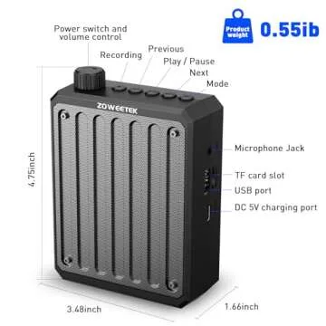 ZOWEETEK Bluetooth Voice Amplifier for Teachers