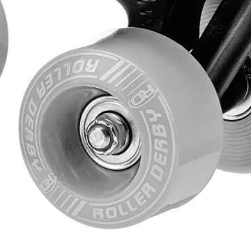 Roller Derby Firestar 1378-02 Youth Boys and Girls Quad Roller Skates, Size 2, Black/Gray