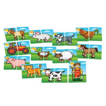 Orchard Toys Moose, Farmyard Heads & Tails Game. A First Matching Activity That develops into a Fun ...