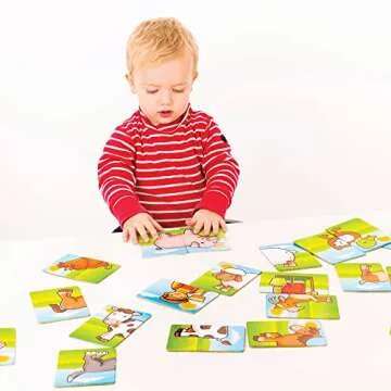 Orchard Toys Moose, Farmyard Heads & Tails Game. A First Matching Activity That develops into a Fun Game. 24 Chunky Cards. Age 18 Months+. 1-4 Players