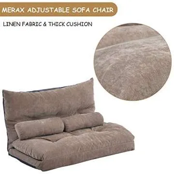 Flexible Floor Sofa Bed with Pillows for Cozy Relaxation