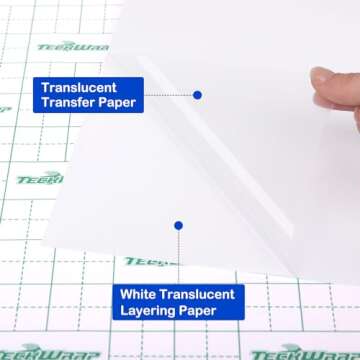 TECKWRAP Matte Vinyl Transfer Tape Roll – 12 x 10 FT, Low Tack for Easy DIY Decals, Stickers, and ...