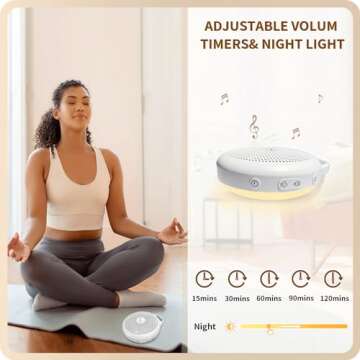 Portable Tibetan Singing Bowl Machine - Sound Bowl with Over 10 Meditation Noises, Crystal Healing, Chakra Healing, Spiritual Mindfulness and Sound Therapy, Yoga Gift for Women/Men.