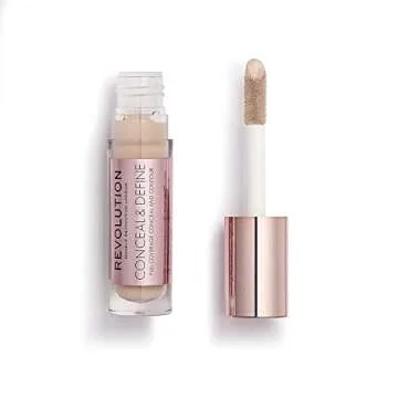 Revolution Beauty, Conceal & Define Concealer, Full Coverage & Lightweight, Long-Lasting Matte Finis...