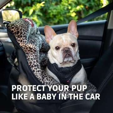 Pupsaver Crash-Tested Dog Car Seat Harness, Seat Belt Clip | Adjustable Car Safety Harness for Dogs | Compatible with Pup Saver Car Seats (Small)