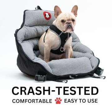 Pupsaver Crash-Tested Dog Car Seat Harness, Seat Belt Clip | Adjustable Car Safety Harness for Dogs | Compatible with Pup Saver Car Seats (Small)