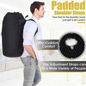 Heavy Duty Extra Large Laundry Backpack for College Use