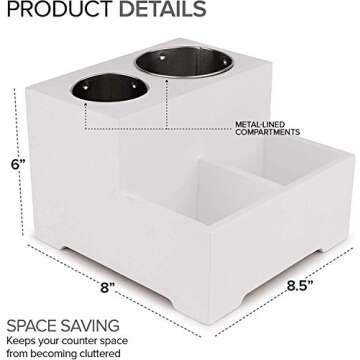 Stock Your Home Hair Care Organizer - Stylish Bathroom Countertop Storage for Hair Tools