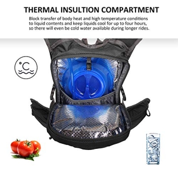 Unigear Hydration Backpack with 2L Insulated Bladder