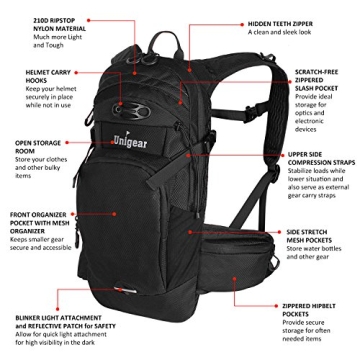 Unigear Hydration Backpack with 2L Insulated Bladder