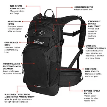 Unigear Hydration Backpack with 2L Insulated Bladder