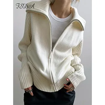 Faretumiya Women Zip Up Cropped Hoodie for Young Adults