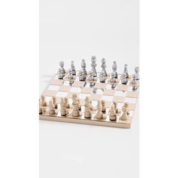 Elegant PrintWorks Chess Set with Glass Mirror - Perfect Gift