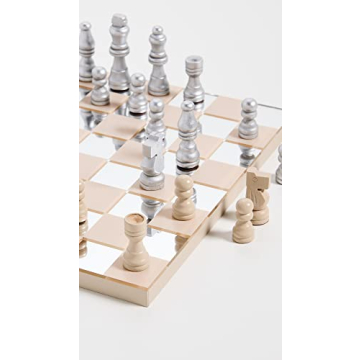 Elegant PrintWorks Chess Set with Glass Mirror - Perfect Gift