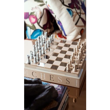 Elegant PrintWorks Chess Set with Glass Mirror - Perfect Gift