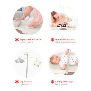 Skip Hop Baby Changing Pad Nursery Style Wipe-Clean Contoured with Cushioned Foam Oat