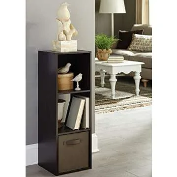 ClosetMaid Cubeicals 3 Cube Storage Shelf Organizer Bookshelf, Stackable, Vertical or Horizontal, Easy Assembly, Wood, Espresso Finish