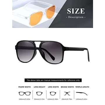 Classic Vintage Aviator Sunglasses for Everyone | TIANYESY