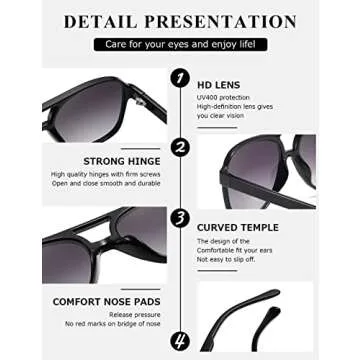 Classic Vintage Aviator Sunglasses for Everyone | TIANYESY