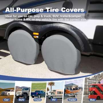 Explore Land Tire Covers - Tough 4 Pack for Vehicle Protection