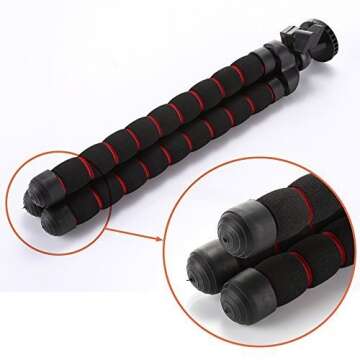 Fotga Flexible Travel Tripod Stand w/Quick Release Plate Locking Knob for Canon EOS M M2 M3 M5 M6 M20 M50 M100 G7X Mark II III for Sony DSC-RX100 III IV A6000 A6300 Olmypus E-M10 II Fujifilm X-Pro