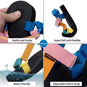 YOCCI Women's Original Sport Sandals Hiking Sandals with Arch Support Yoga Mat Insole Light Weight Outdoor Water Shoes