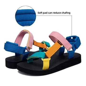 YOCCI Women's Original Sport Sandals Hiking Sandals with Arch Support Yoga Mat Insole Light Weight Outdoor Water Shoes
