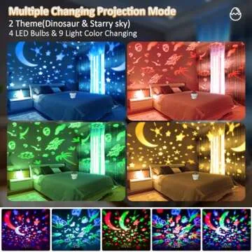 artidoo Night Light for Kids - Star Projector for Bedroom with 2 Theme(Dinosaur & Starry Sky - Night...