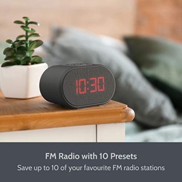 i-box LED Alarm Clock with USB Charger & FM Radio