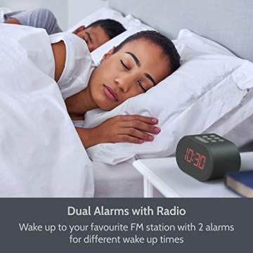 i-box LED Alarm Clock with USB Charger & FM Radio