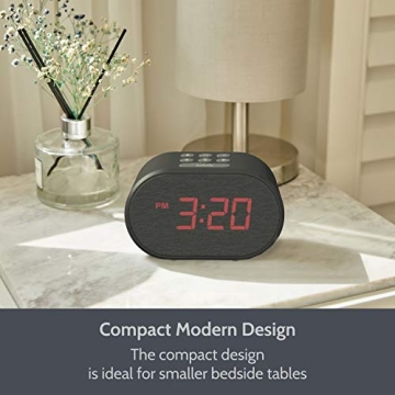 i-box LED Alarm Clock with USB Charger & FM Radio