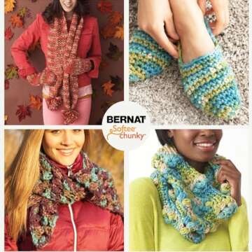 Bernat Softee Chunky Deep Waters Yarn - 3 Pack of 80g/2.8oz - Acrylic - 6 Super Bulky - 77 Yards - Knitting/Crochet