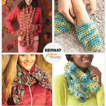 Bernat Softee Chunky Deep Waters Yarn - 3 Pack of 80g/2.8oz - Acrylic - 6 Super Bulky - 77 Yards - Knitting/Crochet