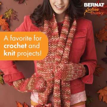 Bernat Softee Chunky Deep Waters Yarn - 3 Pack of 80g/2.8oz - Acrylic - 6 Super Bulky - 77 Yards - Knitting/Crochet