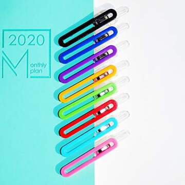 COLNK Retractable Liquid Colored Gel Pen, Fast-dry Journaling Planner Pens Fine Point Drawing Pens 0...