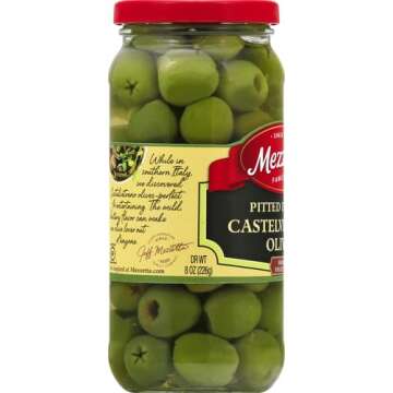 Mezzetta Pitted Castelvetrano Italian Green Olives, 8 oz