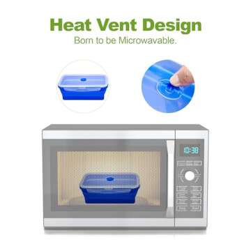 Collapsible Silicone Food Storage Containers Set of 4