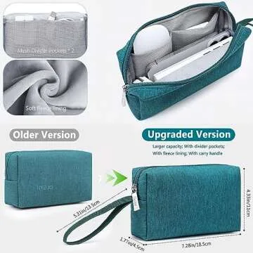 HYZUO 13.3-14 Inch Laptop Sleeve Bag Set for MacBook Pro 14 M3/M2/M1 Pro/Max A2918 A2992 A2779 A2442 2024-2021, MacBook Air 13, 13.8"/13.5" Surface Laptop, Envy 13, Case with Pouch, Dark Green