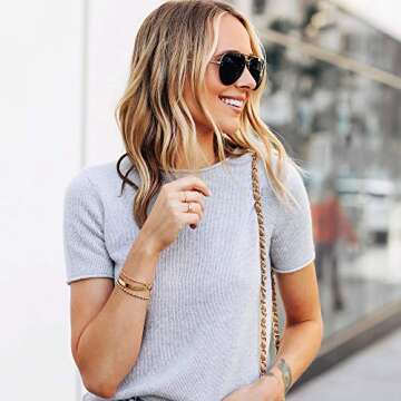 BENEIGE Gold Bracelets for Women Adjustable Beaded Jewelry