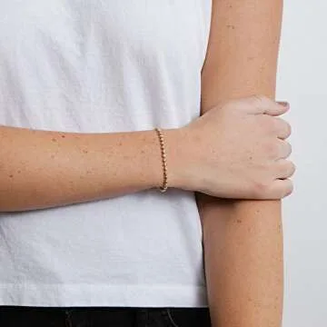 BENEIGE Gold Bracelets for Women Adjustable Beaded Jewelry