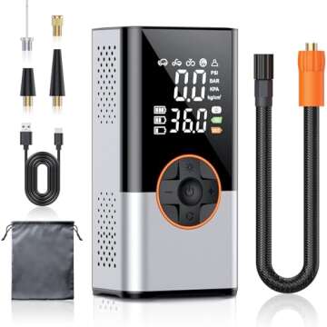 Portable Tire Inflator Air Compressor 180 PSI - Fast Inflation